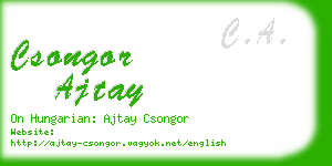 csongor ajtay business card